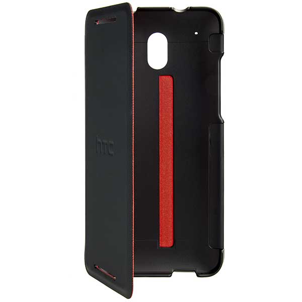 HTC Flip Case Θήκη HC V851 Black Red - HTC One Μini M4
