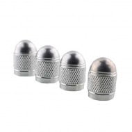 Valve Caps Aluminium Bullet Silver Ασημένια Καπάκια Βαλβίδων Αυτοκινήτου